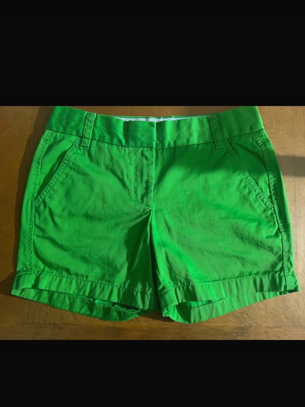 J. Crew Women's Green Chino Shorts